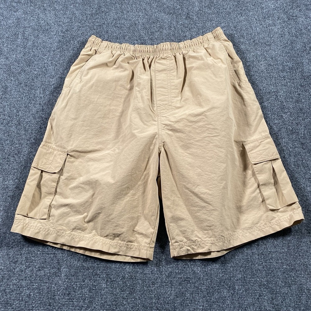 Vintage Y2K No Fear Cargo Shorts Mens Size XL Skater Baggy Drawstring Waist